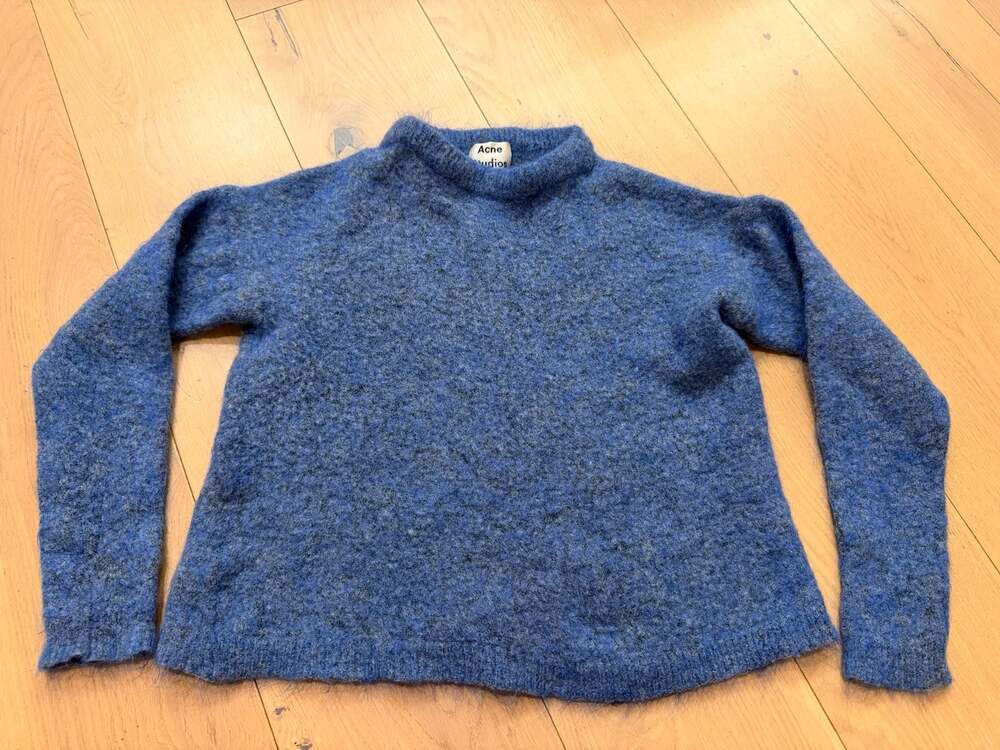 Acne Studios Dramatic Mohair Blend Mock Neck Sweater